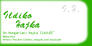 ildiko hajka business card